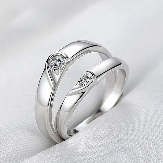 Matching Love Heart Resizeable Ring
